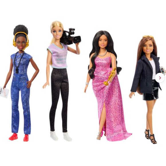 Barbie Career of the Year Women in Film Doll Set 4 Dolls NWT - Picture 4 of 4